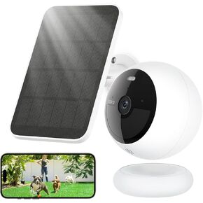 Noorio B210 2-Cam Kit with Hub, Battery-Powered 2K Wireless Security Camera System for Home, Indoor/Outdoor Camera with Color Night Vision, Motion Detection, Alexa Compatible