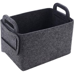 سلة التخزين المحسوسة مخزنة سلة سلة قابلة للطي ومريحة منظم الصندوق مع مقابض الحمل لحضانة غرفة نوم مكتب أطفال الحضانة الغسيل (رمادي فاتح ، 13.8 بوصة （） × 9.5 بوصة （W） × 8.3inch （H）) in Kuwait