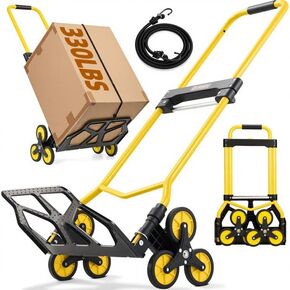 3 in 1 Industrial Convertible Hand Truck 1000 LBS Capacity, Heavy Duty Hand Truck Dolly Cart, Aluminum Stair Climbing Cart Utility Trolley Platform Cart with Wheels for Transport & Moving