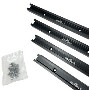 24" T Track Kit - Set of 4 Anodized Aluminum T-Track for Woodworking | Universal T Track Accessories | Multi T Track 4 Pack with Screws | Orange