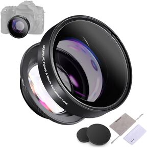 NEEWER 49mm 0.43X Ultra Wide Angle & 1.4X Macro Lens, 18mm Focus Compatible with Canon EOS Kiss M2 RP R10, 40.5-49mm Adapter Ring (not Included) Needed for Sony ZV-E10 A6400 A7 IV Nikon Z50, LS-20