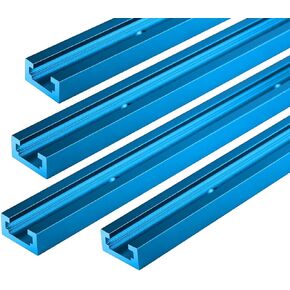 4pcs T-Track for Woodworking 48" Red Double-Cut Pre-Drilled, 48 inch Universal Aluminum T Tracks Dark Red