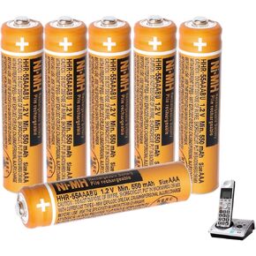 NI-MH AAA Rechargeable Battery 1.2V 550mah 12 Pack Batteries for Panasonic Cordless Phones, Remote Controls, Electronics.