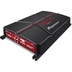 Pioneer GM-A6704 4-Channel Bridgeable Amplifier with Bass Boost,Black/red