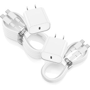 30W iPhone 15 Charger and 10ft USB C to C Cable Cord Long, Type C Fast Charging Block for Apple iPhone 15 Plus/15 Pro Max,iPad Pro 12.9/11 inch/Air/Mini/6 Gen,iPad Wall Plug Cube Brick,Samsung Galaxy