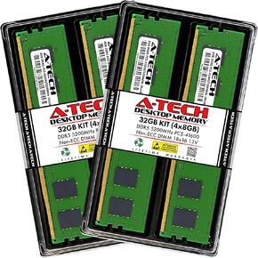 A-Tech 8GB DDR5 4800MHz PC5-38400 CL40 UDIMM 1.1V Non-ECC Unbuffered DIMM 288-Pin Desktop RAM Memory Upgrade Module