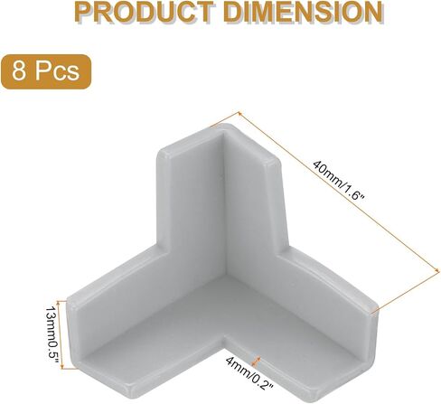 uxcell Corner Protectors, 8 Pcs Table Corner Protectors, Furniture Corner Guard and Edges Safety Bumpers for Table Edges and Sharp Corners (3D-Shaped, White) in Saudi Arabia