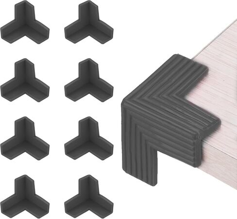 uxcell Corner Protectors, 8 Pcs Table Corner Protectors, Furniture Corner Guard and Edges Safety Bumpers for Table Edges and Sharp Corners (3D-Shaped, White) in Saudi Arabia