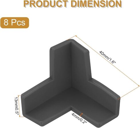 uxcell Corner Protectors, 8 Pcs Table Corner Protectors, Furniture Corner Guard and Edges Safety Bumpers for Table Edges and Sharp Corners (3D-Shaped, White) in Saudi Arabia