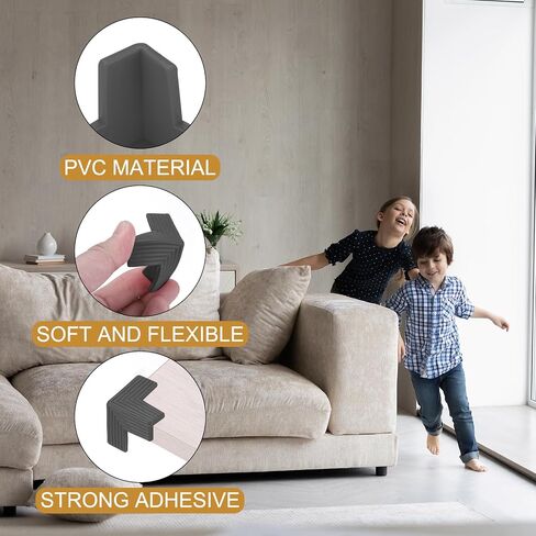 uxcell Corner Protectors, 8 Pcs Table Corner Protectors, Furniture Corner Guard and Edges Safety Bumpers for Table Edges and Sharp Corners (3D-Shaped, White) in Saudi Arabia