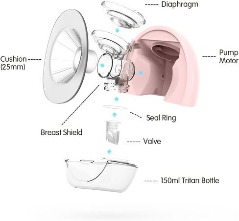 E4 Wearable Breast Pump Breastmilk Storage Bottles with Bottle lid Compatible, Wearable Breast Pump Milk Collector in Saudi Arabia