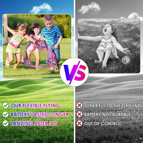 Flying Orb Ball 2025 Upgrade Hover Boomerang Ball, Hand Controlled Mini Galactic Spinning Drone Cool Kids Toy for Ages 8-13 Boys Girls Christmas Birthday Gifts(Pink) in Saudi Arabia