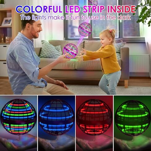 Flying Orb Ball 2025 Upgrade Hover Boomerang Ball, Hand Controlled Mini Galactic Spinning Drone Cool Kids Toy for Ages 8-13 Boys Girls Christmas Birthday Gifts(Pink) in Saudi Arabia