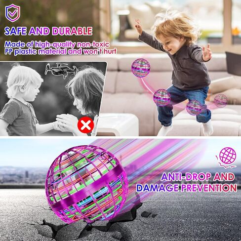 Flying Orb Ball 2025 Upgrade Hover Boomerang Ball, Hand Controlled Mini Galactic Spinning Drone Cool Kids Toy for Ages 8-13 Boys Girls Christmas Birthday Gifts(Pink) in Saudi Arabia