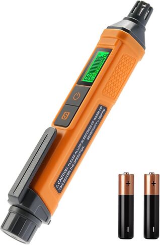 PT199 Natural Gas Leak Detector with Audible & Visual Alarm, Portable Gas Sniffer to Locate Combustible Sources Like Methane, Propane for Home(Includes Battery x2)-Orange in Saudi Arabia