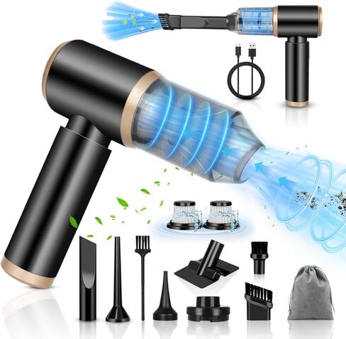 Handheld Car Vacuum Cleaner Cordless, 2-Speed High Power 15000PA Mini Hand Held Vacuum Cleaner with 8 Multi-Functional Nozzle & 2 Replaceable Filters, Portable Vacuum Cleaner for Home Office Pet Hair in Saudi Arabia