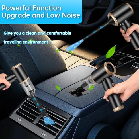 Handheld Car Vacuum Cleaner Cordless, 2-Speed High Power 15000PA Mini Hand Held Vacuum Cleaner with 8 Multi-Functional Nozzle & 2 Replaceable Filters, Portable Vacuum Cleaner for Home Office Pet Hair in Saudi Arabia