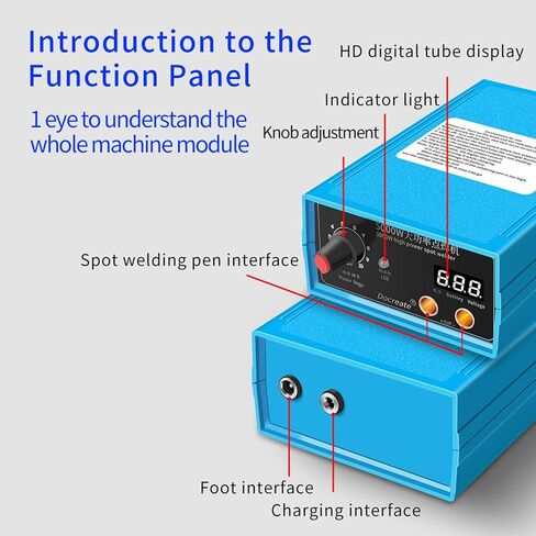 Spot Welder, 5000w Mini Spot Welding Machine, Rechargeable Portable Spot Welder battery, 9 Gears Adjustable DIY Spot Welder in Saudi Arabia