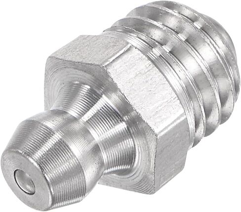 uxcell 4Pcs Metric Stainless Steel Straight Grease Fitting M8 x 1.25mm Thread Hydraulic Grease Fitting Accessories in Saudi Arabia