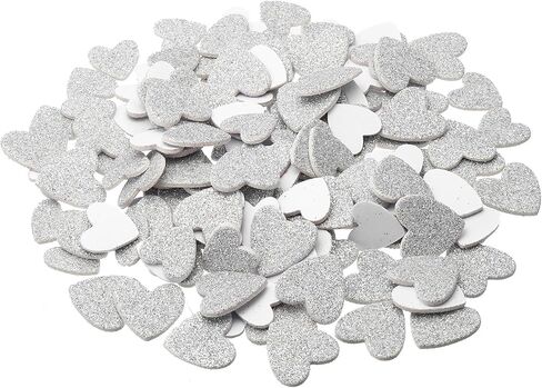PATIKIL Foam Stickers, 150Pcs EVA Self Adhesive Glitters Foam Shape Sticker Craft Supplies for Scrapbook Card DIY Making Home Decor, Red Heart Style in Saudi Arabia