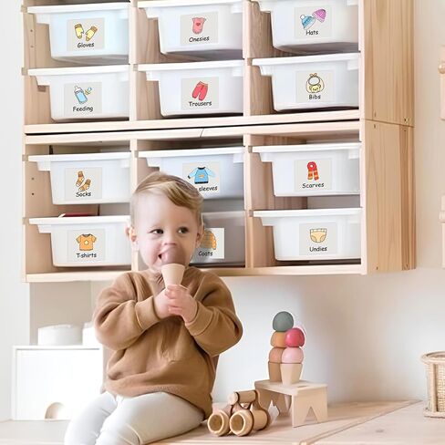 ألعاب ملصقات شارات لملصقات تنظيم Toy Storage Bin ، ملصقات تخزين ألعاب ، ملصقات قابلة للإزالة ، ملصقات ألعاب ملونة لصناديق الحاويات المنظمة ، الحضانة. in Saudi Arabia
