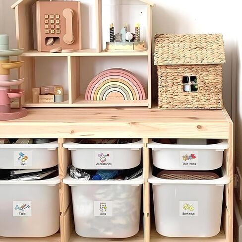 ألعاب ملصقات شارات لملصقات تنظيم Toy Storage Bin ، ملصقات تخزين ألعاب ، ملصقات قابلة للإزالة ، ملصقات ألعاب ملونة لصناديق الحاويات المنظمة ، الحضانة. in Saudi Arabia