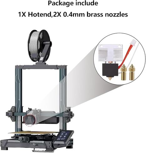 Hotend Kit for ELEGOO Neptune 4 Plus/Neptune 4 Max, All Metal Assembled Extruder Hot End Kit, High-Temperature Resistance Hotend Heater Block with 2 PCS 0.4mm Brass Nozzles in Saudi Arabia