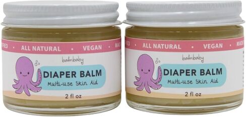 Diaper Balm - Organic Diaper Rash Cream – Cloth Diaper Rash Cream Balm | Multipurpose Skin Aid | Natural – Vegan - Herbal | Rash Ointment for Infants Kids | Plastic Free | Made in USA in Saudi Arabia