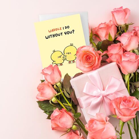 ALY LOU Cute Anniversary Card, Birthday Card for Her Him/Girlfriend Wife/Husband Boyfriend, Friendship Thank You Kawaii Greeting Card (There is nothing else, I’d rather do) in Kuwait