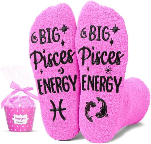 HAPPYPOP Aries Zodiac Birthday Gifts for Women - Astrology Gifts, Constellation Horoscope Gifts for Teen Girls, Funny Space Galaxy Aries Socks Teens in Saudi Arabia