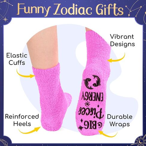 HAPPYPOP Aries Zodiac Birthday Gifts for Women - Astrology Gifts, Constellation Horoscope Gifts for Teen Girls, Funny Space Galaxy Aries Socks Teens in Saudi Arabia