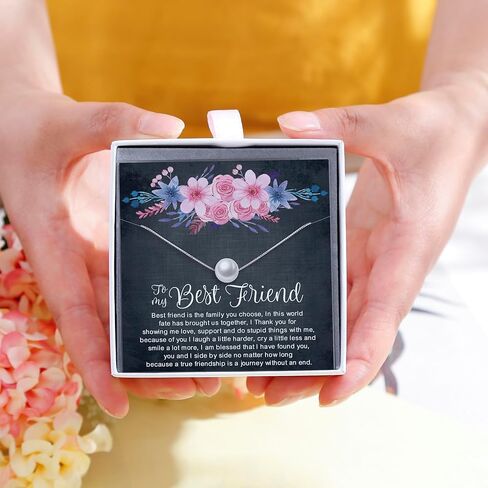 ALoveSoul 925 Sterling Silver Single Pearl Necklace - Necklace for Women Girls, Mother's Day Birthday Gift Ideas in Kuwait