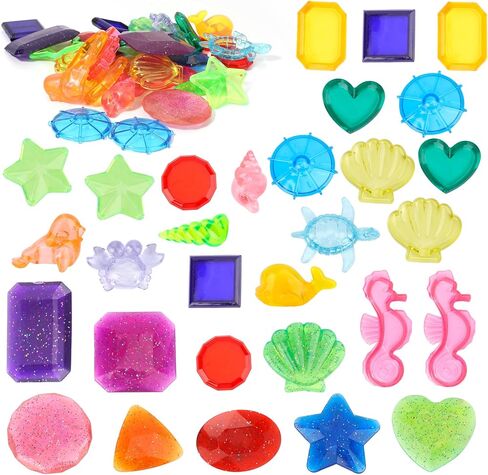 Diving Gem Pool Toys, Diving Gems for Pool for Kids, 16 Big Colorful Diamond Pirate Treasure Summer Underwater Gemstone Swimming Training Gift Water Toy Pool Games for Party Favors Birthday Decoration in Kuwait