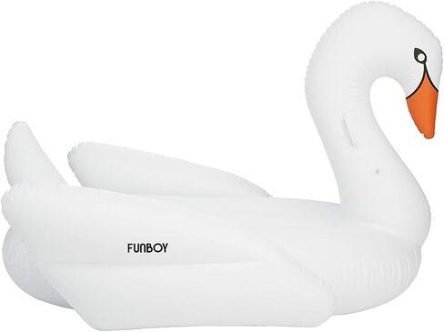 Funboy Giant Giant قابلة للنفخ وردي البجعة بركة العوام ، تعويم فاخر لحفلات حمام السباحة الصيفية والترفيه in Kuwait