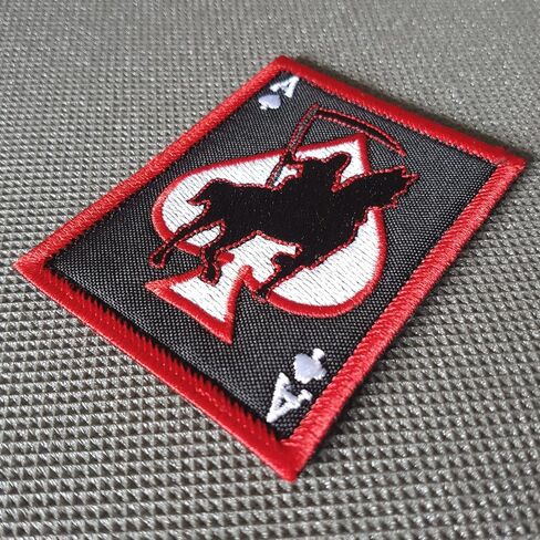 رابطة تثبيت خلفية من LEGEEON ACU مخبونة من Ace of Spades Grim Reaper Death Card Morale Tactical Skull Skeleton Fastener in Saudi Arabia