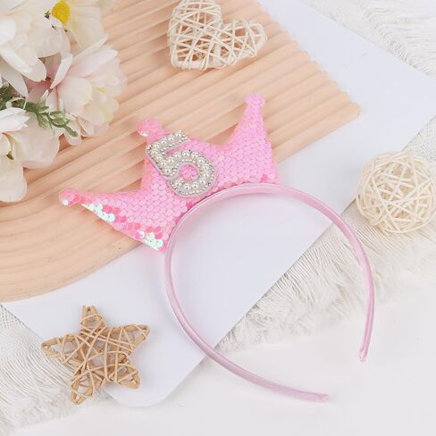 عيد ميلاد التاج عقال الوردي بريق أعياد عيد ميلاد للفتيات 3 سنوات هدايا زخارف عيد الميلاد الثالثة in Kuwait