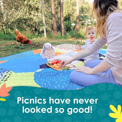 Picnic Rug - Waterproof & Sandproof Picnic Blanket for Beach, Camping & Outdoors - Machine Washable, Lightweight, Foldable & Portable - Flamingo-A-Go-Go Design (Jumbo) in Saudi Arabia