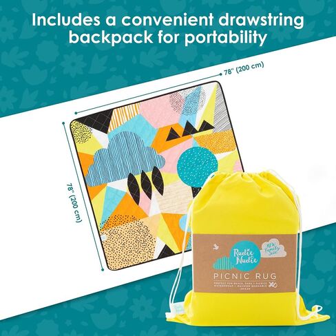 Picnic Rug - Waterproof & Sandproof Picnic Blanket for Beach, Camping & Outdoors - Machine Washable, Lightweight, Foldable & Portable - Flamingo-A-Go-Go Design (Jumbo) in Saudi Arabia