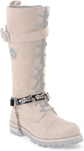 Milwaukee Leather MLA3004 Silver Biker Chain for Motorcycle Boots with 44 MAG Medallion - MLA3004-CHAIN in Saudi Arabia