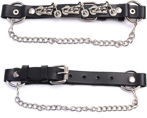 Milwaukee Leather MLA3004 Silver Biker Chain لأحذية الدراجات النارية مع 44 MAG MEDALLION - MLA3004 -CHAIN in Kuwait