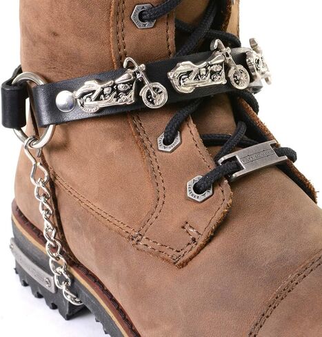 Milwaukee Leather MLA3004 Silver Biker Chain for Motorcycle Boots with 44 MAG Medallion - MLA3004-CHAIN in Saudi Arabia