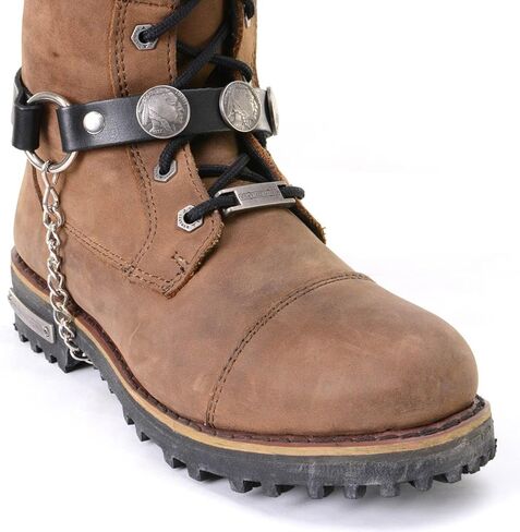 Milwaukee Leather MLA3004 Silver Biker Chain لأحذية الدراجات النارية مع 44 MAG MEDALLION - MLA3004 -CHAIN in Kuwait