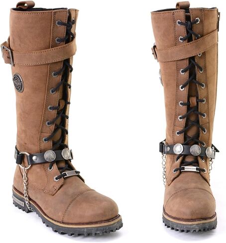 Milwaukee Leather MLA3004 Silver Biker Chain لأحذية الدراجات النارية مع 44 MAG MEDALLION - MLA3004 -CHAIN in Kuwait