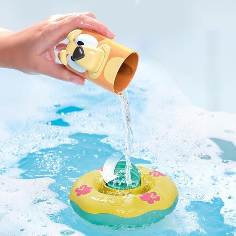 Tomy Toomies Bluey Pull and Go Canoe - Pull String تساعد في التجديف الأزرق عبر الماء - تشمل لعبة Bingo Bath Toy - ألعاب Bluey ولعب الماء - تتراوح أعمارهم بين 18 شهرًا وما فوق in Kuwait