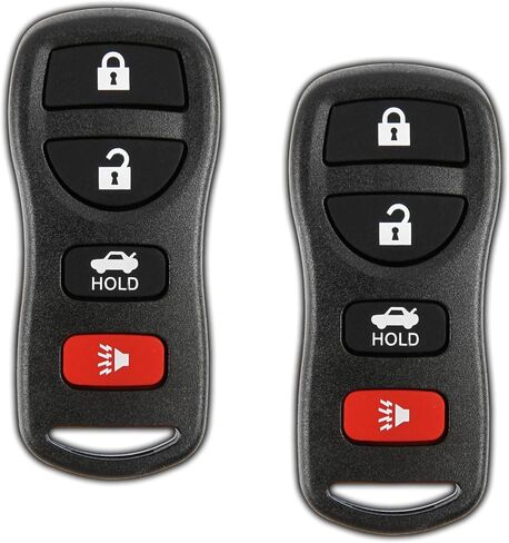 KeylessOption Key Fob for 2002 2003 2004 2005 2006 2007 2008 2009 2010 2011 2012 2013 2014 2015 2016 2017 Nissan Altima Maxima Sentra Infiniti Remote, 4-Button KBRASTU15, Programming Guide Included in Kuwait