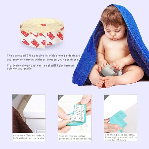 Food-Graded Silicone Corner Protectors, Baby Proofing Table Edge Guards, Pre-Tapep Adhesive Kids Safety Proof, Cabinets Fireplace Furniture Bumpers (12, Coffee) in Saudi Arabia
