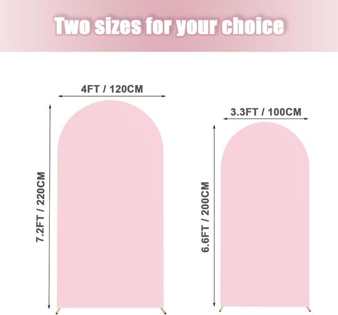 Wedding Arch Cover, Arch Backdrop Stand Cover, Double-Sided Arch Frame Cover, Wedding Round Top Arch Stand Covers for Wedding, Birthday Party, Photography, Baby Shower, Ceremony Banquet Decor in Saudi Arabia