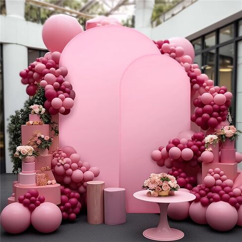 Wedding Arch Cover, Arch Backdrop Stand Cover, Double-Sided Arch Frame Cover, Wedding Round Top Arch Stand Covers for Wedding, Birthday Party, Photography, Baby Shower, Ceremony Banquet Decor in Saudi Arabia