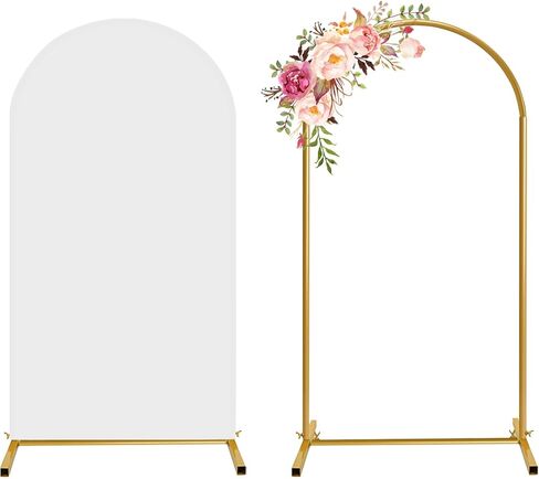 Wedding Arch Cover, Arch Backdrop Stand Cover, Double-Sided Arch Frame Cover, Wedding Round Top Arch Stand Covers for Wedding, Birthday Party, Photography, Baby Shower, Ceremony Banquet Decor in Saudi Arabia