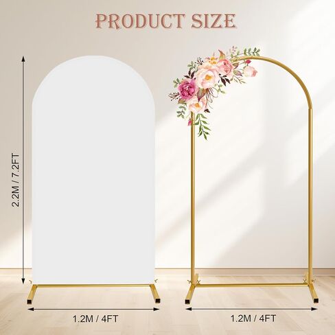 Wedding Arch Cover, Arch Backdrop Stand Cover, Double-Sided Arch Frame Cover, Wedding Round Top Arch Stand Covers for Wedding, Birthday Party, Photography, Baby Shower, Ceremony Banquet Decor in Saudi Arabia